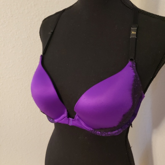NWT VS Sexy Purple and Black Lace Bra - Picture 4 of 8